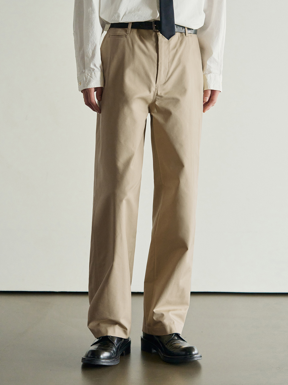 LYOCELL OFFICER CHINO PANTS [BEIGE]